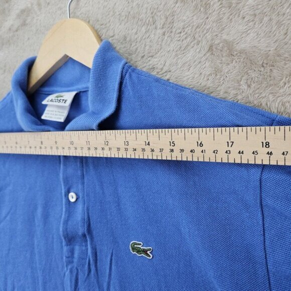 Lacoste Golf Polo Shirt Crocodile Logo Blue 100% Cotton Short Sleeve Mens Size 5 - Picture 5 of 10